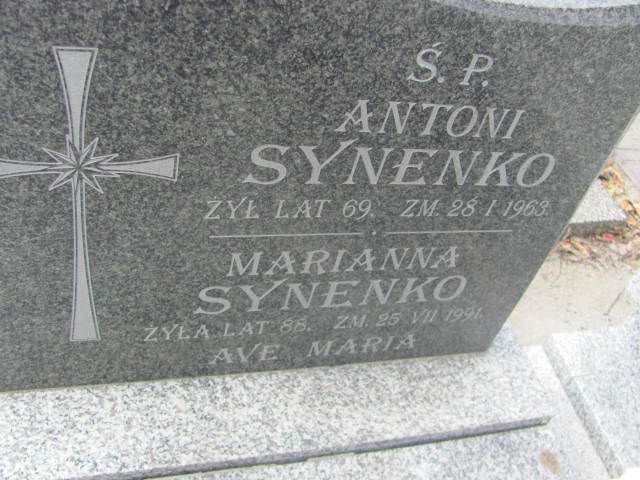 Antoni Synenko 1893 Turek - Grobonet - Wyszukiwarka osób pochowanych