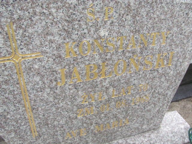 Konstanty Jabłoński 1898 Turek - Grobonet - Wyszukiwarka osób pochowanych