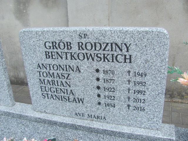 Tomasz Bentkowski 1876 Turek - Grobonet - Wyszukiwarka osób pochowanych